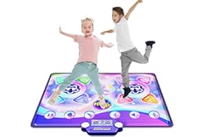 WEINSAMKEIT Mata do tańca dla dzieci, prezent świąteczny dla dziewczynek i chłopców w wieku 3-12 lat, 4 tryby gry i 9 poziomów trudności, bezprzewodowa technologia Bluetooth, muzyczna mata do tańca, mata muzyczna