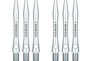 RED DRAGON Gerwyn Price Iceman Logo Plain Aluminium Dart Stems (Shafts) - 3 Sets per Pack (9 Stems in Total)