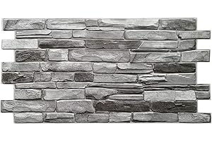 TOP.ECO.WALL Pannelli da parete in PVC, piastrelle decorative 3D, colore: grigio