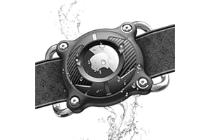 Wanme Funda para Apple Airtag, AirTag Perros Funda Collar, Protector de Collar para Gatos Airtag, Carcasa Dura Duradera y Resistente a Las Mordeduras, Fundas Protectora Impermeable (Negro)