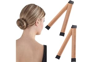 GOLSHINE 2Pcs Hair Bun Maker Bun Makers for Hair,Hair Donut Maker,French Twist Bun Shaper Hairstyles Accessories for Women Girls Ballet Dancer,Coffee