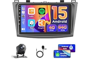 Ohradio 4+ Android 15 Car Radio for Mazda 3 2009-2013 with 9-inch Touchscreen, Radio with Wireless Carplay, Android Auto