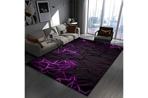 XISNUIENT Gaming Chair Mat Rug - Gamer Teen Bedroom - Non-slip Easy To Clean Carpet - Desk Floor Protector Mat - 3D Illusion Neon Lines Print - Suitable for Boys Girls Kids E-sports Room (Colour 4,120x160cm)