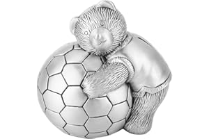 ‎MARHYNCHUS Bär mit Fußball-Sparkasse Sparschwein Zink-Sparmünze Spartopf Sparschwein Kinderzimmer Dekor Geburtstagsgeschenk