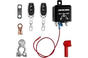 Coupe Circuit Batterie 12V, DC12V 200A Coupe Batterie à Distance, avec Télécommande, Coupe Batterie pour Voiture Bateau, Interrupteur de Déconnexion de La Batterie