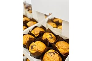 KETO CHEFS HAND CRAFTED LOW CARB FOODS Keto Chefs Low Carb 6 x Fully Keto 90% Belgium Dark Chocolate Chip & Vanilla Muffins Freshly Baked 600g x 2 Packs