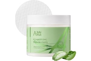 ANAI RUI ANAiRUi Clarifying Toner Pads, con Acido Azelaico, BHA Acido Salicilico, tamponi toner facciali a doppia texture pulizia del viso, esfoliare i pori, a basso valore di PH, 50 pezzi