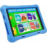 NPO 8" IPS Display Android 13.0 A133P 1.8GHz Antishok Kids Tablet, Kids Tablet (4GB RAM - 64GB Capacity, Blue, 8 Inch)