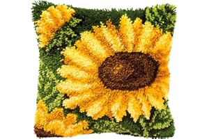 Vervaco Sunflowers Bold Latch Hook Cushion, Multi-Colour