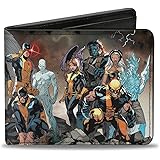 Buckle-Down - Dubbelvikt plånbok - Spännbar Pu Bifold plånbok - helt ny X-man-utgåva #1+2 X-män 14-tecken gruppöverdrag pose/