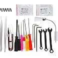 Stitch Unpicker Tool, Unpicker Sewing Tool, Straight/Curved Tweezers Scissors Cross/Slot Screwdriver Serger Service Kit Seam Rippers For Sewing for Overlock Sewing Machine