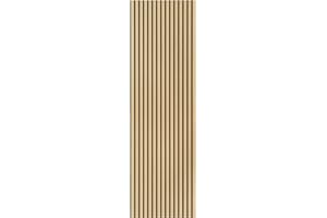 ESSECI Pannelli Decorativi Murali Acustici Fonoassorbenti in Legno, Pannelli Decorativi con Listelli in Legno per Isolamento Acustico e Riduzione del Rumore (Teak, 300cm)