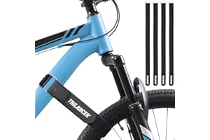 Trilancer Conjunto de 4 Correas de Sujeción Ajustables para Bicicleta, Esenciales para Transporte y Almacenamiento, Incluye Ganchos y Presillas, Soporte de Auto y Pared(75 cm x 3,8 cm)