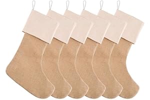 CHYUAN Zaslan Jute Christmas Stocking Set, Large Size Xmas Sock Sack Gift Bag Tree Decoration Christmas Decoration Candy Bag Bag for Gifts Tree Decoration Fireplace Decoration