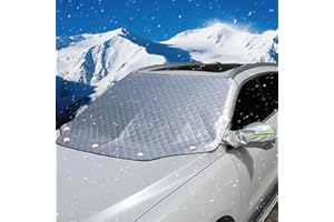 NOYVYDS Couverture Pare Brise Voiture Hiver,Bâche Pare-Brise Magnétique Protection pour Pare Brise Givre,Repliable Universelle pour Anti Givre,Neige,Glace,147x116cm