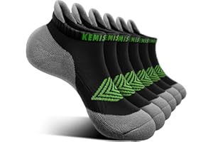 KEMISANT Calcetines Mujer 6 Pares, Calcetines Deporte Tobillero Cortos Antiampollas de Algodon Transpirable