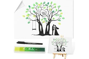 DBUWQIPS Lienzo Huellas Comunion 30 * 40cm Libro de Firmas Bodas Arbol de Huellas Comunion Niña Arbol Huellas Comunion Arbol de Huellas Comunion Niño Arbol de Huellas 6 Colores Tintas Arbol Huellas