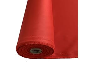 E. U. FABRICS LTD EU Fabrics 7oz PU Coated Outdoor Waterproof Fabric - Water-Proof, Tear Resistant, Cloth for Outdoor Garden Furniture, Sewing Material for Crafts and Hobbies - 150cm Wide (Red)