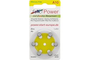 START - 60 Batterien für Hörgeräte - Typ A10-1.45V - 100mAh - PR70, 82001