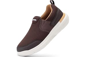 FitVille Scarpe Uomo per Camminata Antiscivolo Slip-on Casual Sneaker Senza Lacci Scarpe da Esterno Comode Leggere e Traspiranti a Pianta Larga