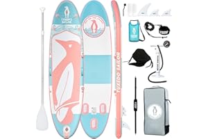 Tuxedo Sailor SUP Board Gonfiabile 335x76x15cm Stand Up Paddle Board Set con Pagaia ADJ, Pompa ad Alta Pressione, Sedile Kayak, Borsa Impermeabile, Guinzaglio, Pinna, Zaino, Tracolla, Paddle Board