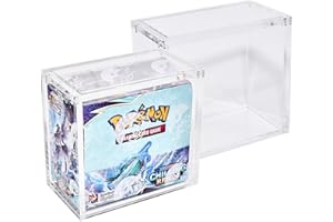 Viturio Caja de exhibición para Pokemon Booster Box cierre magnético superior acrílico grueso premium con protección UV