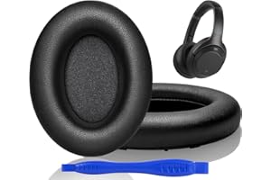LINK DREAM Replacement Ear Pads for Sony WH-1000XM3 (WH1000XM3) Over-Ear Headphones, Earpads Replacement Cushions Sony XM3 with Softer Protein Leather, Noise Isolation Memory Foam, Extra Thick- Black
