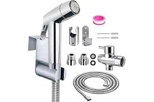 Bidet handdusch set, Premium ABS bidé handdusch med G1/2" ventil och en G3/8", bidéspruta för dusch, badrumshygien, toalettpa