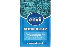 Envii Septic Klear - Enzimi per Fosse Biologiche, Pulizia e Manutenzione Batteri per Fosse Biologica Pastiglie, Scioglie Gli Ingorghi ed Elimina Cattivi Odori – Trattamento di 12 mesi