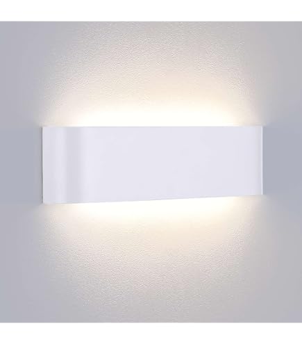 Applique Murale EGLO Timparossa - Éclairage Indirect Haut Et Bas - Design Minimaliste Blanc Métal - Douille E27 Max 40W - Pour Salon Et Couloir