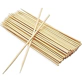 120 Bamboo Kebab Skewers, 30cm Biodegradable Wooden 11.8" BBQ Sticks for Meat, Vegetables, Fruit, Sweets, Candy Floss and Pla