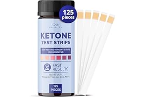 AVIDA ZEN Ketone Test Strips (125 Strips) - Keto Strips - Ketosis Test Strips for Urine -Accurately Detect and Measure Your State of Ketosis in Seconds-Easy to Use