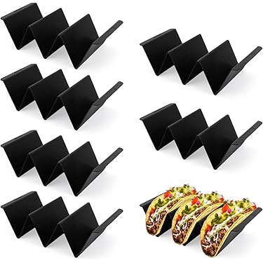 Taco houder - Zilver - Metaal - Geschikt voor 4 stuks - Oven bestendig - Vaatwasser bestendig - Taco rek - Eten - Taco's - Houder - Red Hart | All You Need Is Low Prices