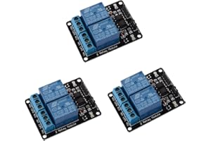 ARCELI Module de Relais 3pcs 2 canaux DC 5V pour Arduino UNO R3 DSP Bras PIC AVR STM32 Framboise Pi avec Carte d'extension de déclenchement de Bas Niveau d'optocoupleur