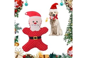 NAVESO Weihnachten Plüsch Hundespielzeug, Hundespielzeug Quietschend, Haustier Kauspielzeug, Hundespielzeug Intelligenz für Kleine und Mittelgroße Hunde Weihnachten Kuschelig Weich Geschenk 17 * 11cm
