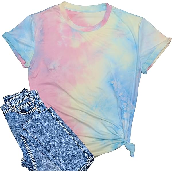 blue tie dye shirt women's