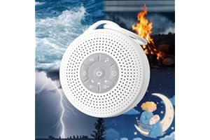 ‎JUSLACO White Noise Machine Babys, 21 Beruhigende White Noise Machine, 2000amh Akku mit Langer Lebensdauer, Weißes Rauschgerät Baby mit Timerfunktion, Einschlafhilfe für Erwachsene (Grau)