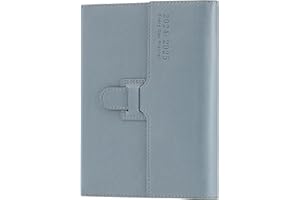 GOLDAYPLN Agenda scolaire 2024-2025 – Agenda journalier 2024-2025 de juillet 2024 à juin 2025 – Couverture rigide avec onglets mensuels colorés, stylo, porte-stylo, poche intérieure (bleu)