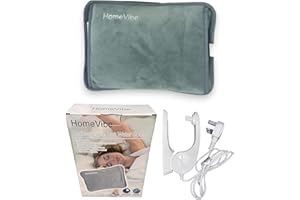 HOMEVIBE Rechargeable Electric Hot Water Bottle Professional Soft Touch Fleece Cover Bed Hand Warmer Massaging Heat Pad