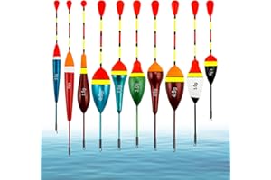 ZesNxj Posen Angeln Set - 10 Stück Hochwertige Angelposen für Forellen und Friedfische, Komplettes Angel Posen Set, wasserdichte Schwimmer Angeln mit Edelstahlösen, Ideal für Seen & Flüsse