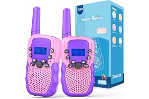Bakoherp Walkie Talkies für Kinder, Walkie Talkie für 3-12 Jahre alte Kinder, 8 Kanäle Kinder Funkgerät mit LED Taschenlampe, LCD Bildschirm und Klare Stimme für Abenteuer, Camping, Wandern