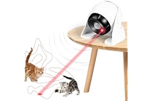 Rawhui Jouet Chat Interactif Jouet pour Chat Jouet Chat Interieur Jeu Chat Jouet Chat Automatique USB Rechargeable Jeux pour Chat Chaton (Blanc)