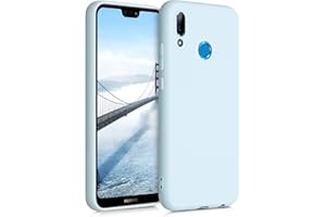 kwmobile Funda para Huawei P20 Lite Carcasa - Ultrafina de TPU y Silicona con Bordes elevados anticaídas - Menta Cool