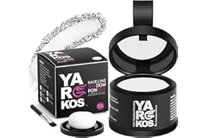 MIFANYO Hairline Shadow Powder, Instantly Root Touch Up Powder for Women Gray Hair Cover Up, Color Root Coverage for Thinning Grey, Mens Roots Concealer for Hair Loss Beard Line, 8-White