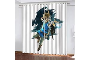 Fgolphd Zelda Lot de 2 Rideaux occultants, à œillets, pour Chambre d'enfant, 13, 150 x 166 cm (l x h)