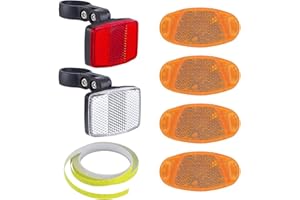Kzouenzu Catarifrangente Bici [6 Pezzi], Catarifrangenti Per Biciclette, Catarifrangenti Cat Eye, Adatto Per Bici Da Strada, Mountain Bike, Biciclette Elettr