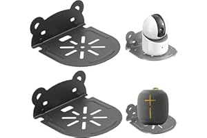 xyuayamz Soporte Altavoz Pared, Universal Soporte para Barra de Sonido, Autoadhesivo Soporte Altavoces Pared, Acero al Carbono Soporte de Pared Altavoce, para Barra Sonido, Monitor(2 Piezas, Gris)