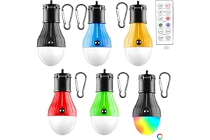 ZZXLOPEZ Camping Lamp, 6 Pack Camping Lights - Waterproof LED Camping Lantern Light Bulb for Camping, Hiking, Fishing, Mountaineering, Power Outages