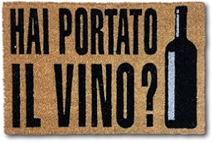 KOKO DOORMATS Wycieraczka Wejście do domu | Zabawny dywanik wejściowy do domu CZY PRZYWOŹNIŁEŚ WINo? włókno kokosowe i antypoślizgowa podstawa dywan z PVC | Wycieraczki wejściowe zewnętrzne o