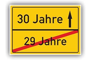 Place Sign for 30th Birthday - Anniversary - Gift Idea - Picture - Card 29-30 Years - Gift - Birthday Gift Party Decoration Man Woman Sign Boyfriend Girlfriend